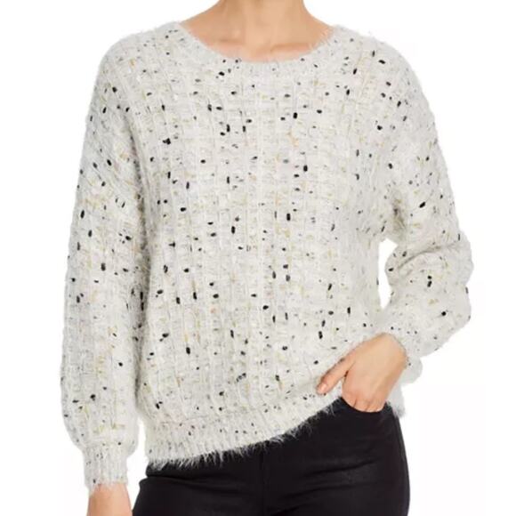 cupcakes and cashmere Nisha Fuzzy Speckled Sweater Size L - Picture 1 of 7